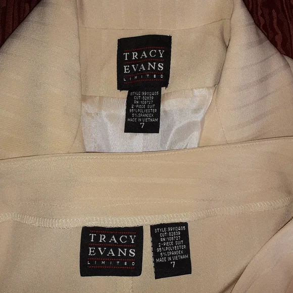 TRACY EVANS 2 PIECE PEACH COLORED WOMEN'S SKIRT SET SIZE 7 - Picture 4 of 7